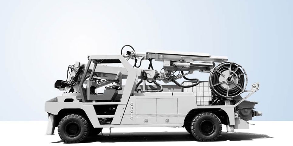 Dustproof Wet Concrete Sprayer Robot For Harsh Mine Tunnel Conditions